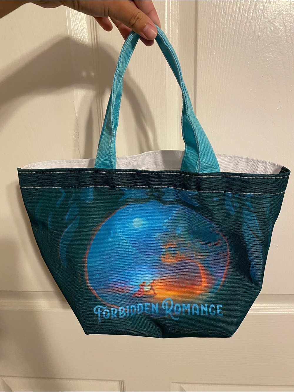 Forbidden Romance Blue & Teal Canvas Mini Tote Bag